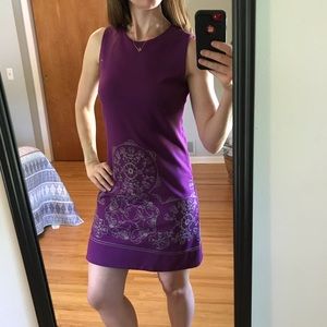 Purple banana republic sheath tank dress sz 2 boho